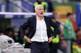 Didier Deschamps durante amistoso entre Brasil e França –