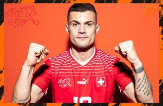 Xhaka, o capitão da Suíça (Photo by Chris Gardner/Getty Images)