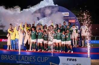 Jogadoras comemoram o título do Palmeiras na edição de 2025 –