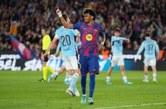 Lamine Yamal se machucou no duelo entre Barcelona e Celta de Vigo –