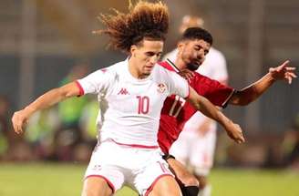 Mejbri em campo pela seleção da Tunísia – Divulgação/Hannibal Mejbri @HannibalMejbri