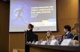 Daniele Correa Cardoso, Secretaria de Prêmios e Apostas (SPA), participou da abertura do II Encontro Técnico Nacional sobre Combate à Manipulação de Resultados Esportivos –