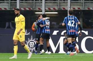 Ederson Atalanta cala o San Siro ao fazer o primeiro gol da  Atalanta sobre o Milan. Divulgação/AtalantaBC