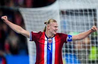 Haaland em campo pela Noruega – Divulgação/ Fotballandslaget @nff_landslag (Seleção Norueguesa de Futebol)