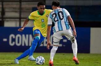 Eduardo Conceição, do Palmeiras, comemora gol no Sul-Americano sub-17 –