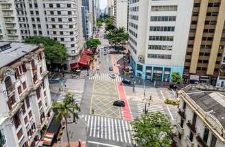Projeto prevê quatro painéis de LED com dimensões que vão de 300 m² a 1.000 m² na esquina das avenidas Ipiranga e São João, no centro de São Paulo