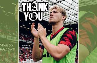Manchester United prestou homenagem a Hojlund nas redes sociais ao anunciar sua despedida – Reprodução/Instagram