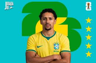 Veterano de 2018 e 2022, Marquinhos será o capitão do Brasil na Copa do Mundo  de 2026 .Enfim como o capitão –