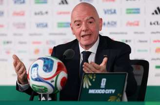 Gianni Infantino, presidente da Fifa, em coletiva nesta quarta-feira na Cidade do México (Photo by Carl Recine/Getty Images)