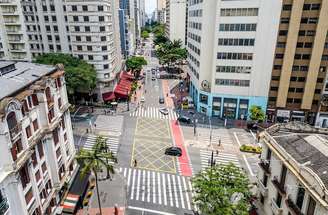 Projeto prevê quatro painéis de LED com dimensões que vão de 300 m² a 1.000 m² na esquina das avenidas Ipiranga e São João, no centro de São Paulo