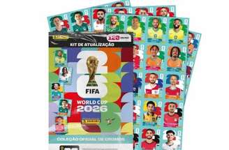 O novo kit traz 120 cromos distribuídos em seis cartelas com 20 figurinhas cada – Divulgação/Panini