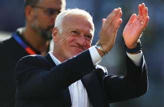 Didier Deschamps durante o jogo entre França e Senegal pela Copa do Mundo –