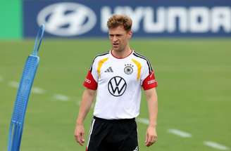 Joshua Kimmich durante entrevista coletiva pela seleção da Alemanha –