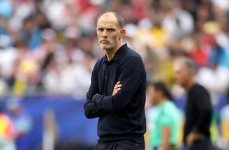 Tuchel durante o jogo entre Inglaterra e Gana em Boston –