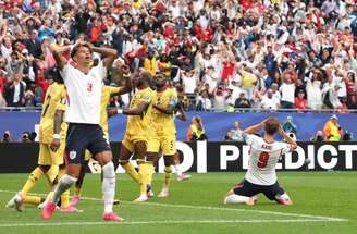 Kane jogou por cima do gol a chance mais clara da Inglaterra diante de Gana –