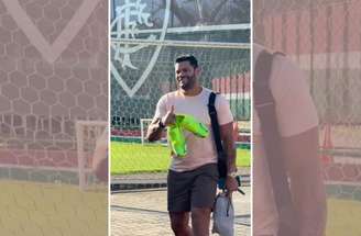Savarino na reapresentação do Fluminense no CT Carlos Castilho –