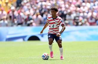 Tyler Adams durante treinamento dos Estados Unidos na Copa do Mundo –