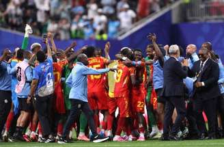 Jogadores do Congo celebram classificação para a segunda fase 
