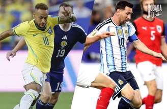Fotos: Rafael Ribeiro/CBF; Divulgação/AFA - Legenda: Menino chamado Neymessi faz sucesso por unir dois ídolos do futebol no nome