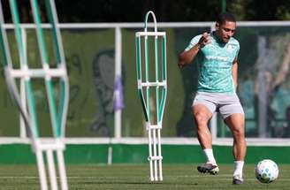 Marlon Freitas voltou a treinar pelo Palmeiras –