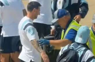 Astro argentino reagiu de forma descontraída durante a abordagem e viralizou nas redes sociais –