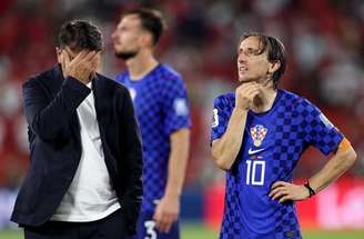 Modric durante o confronto entre Croácia e Portugal pela Copa do Mundo –