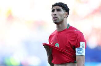 Hakimi entrará em campo nesta quinta-feira (9), diante da França, sob risco de suspensão por cartão amarelo –
