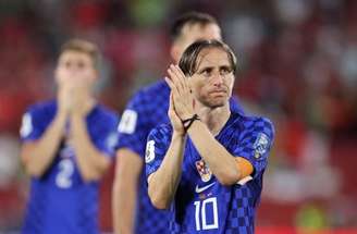 Luka Modric e Cristiano Ronaldo após a partida entre Croácia e Portugal na Copa do Mundo de 2026 –