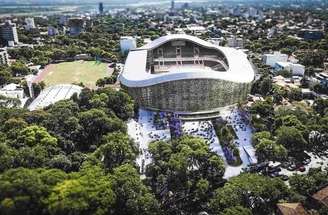 Projeto do estádio Osvaldo Domínguez Dibb, do Olimpia –