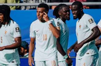 Mbappé em campo pela França nesta quinta contra Marrocos –