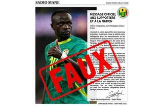 Boato sobre aposentadoria de Mané tomou proporções mundiais – Divulgação/Equipe du Sénégal FSF @Fsfofficielle