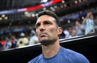 Scaloni durante o jogo entre Argentina e Inglaterra –