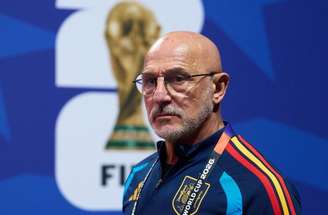 De la Fuente durante coletiva de imprensa nesta Copa do Mundo –