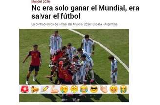 Argentina não deu um chute nos primeiros 90 minutos da final contra a Espanha –