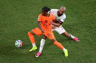 Summerville na partida da seleção holandesa contra o Marrocos –