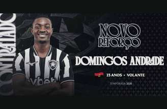 Domingos Andrade assinou contrato com o Botafogo até o fim de 2029 –