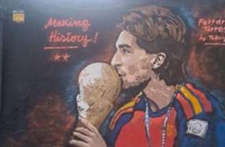 Vandalismo no muro em Barcelona –