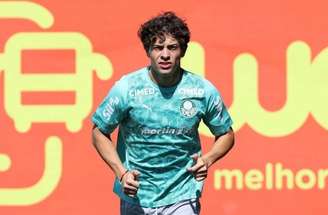 Jogadores em treino do Palmeiras –