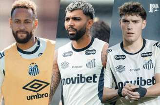 Cuca tenta encaixar trio ofensivo no time titular do Santos –