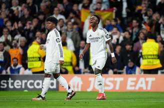 Endrick durante amistoso do Real Madrid contra o Ferencváros, na Hungria –