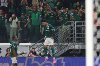 Flaco López marcou o gol do Palmeiras no empate com o Cerro Porteño pela Copa Libertadores –