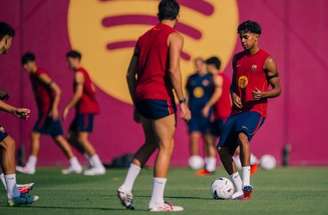 Raphinha, do Barcelona, no amistoso contra o Nottingham Forest –