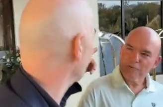 Infantino fez piada com o visual do jornalista inglês James Matthews: “Te vejo no cabelereiro” – Reprodução de vídeo