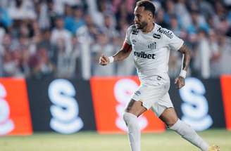 Neymar durante treino do Santos no CT Rei Pelé –