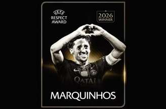 Marquinhos, do PSG, consola Gabriel Magalhães após derrota do Arsenal na final da Champions –