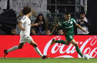 Abel Ferreira durante o empate do Palmeiras com o Santos na Vila –