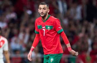 Ziyech em ação pelo Marrocos – Divulgação/FRMF