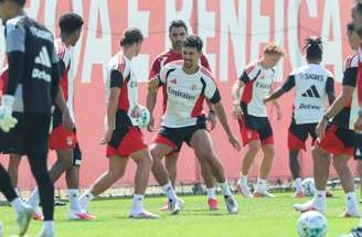 Atividade de preparação do Benfica antes de encarar o Moreirense –