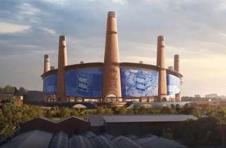 Projeto do Powerhouse Stadium, novo estádio do Birmingham City, com capacidade para 62 mil torcedores –