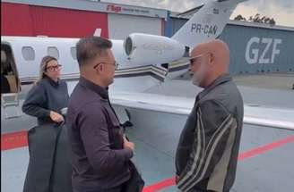 Rick, da dupla com Renner, e o empresário Bruno Avelar estão no helicóptero desaparecido em SC